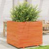 vidaXL Garden Planter Wax Brown Solid Pine Wood 31.5 x 31.5 x 28.3 in