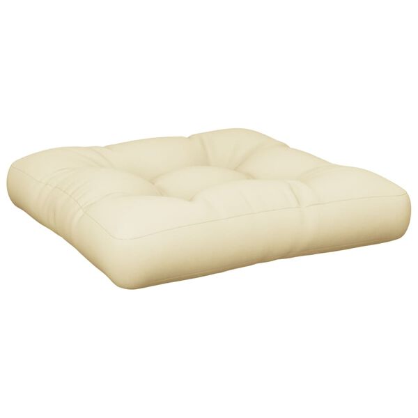 vidaXL Pallet Cushion Cream 100% polyester 9.0" x 9.0" x 1.5