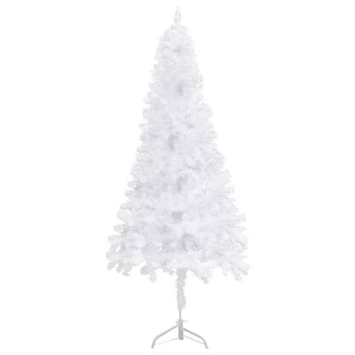 vidaXL Corner Artificial Christmas Tree White 7 ft PVC