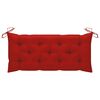 vidaXL Garden Bench Wood brown with red cushion