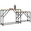 vidaXL Nesting Console Table Sonoma Oak Engineered Wood, Metal Medium