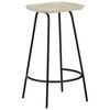 vidaXL Bar Stool Set of 2 Bleached wood and black metal