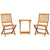 vidaXL Garden Dining Set Natural Wood Solid Acacia wood Small Foldable