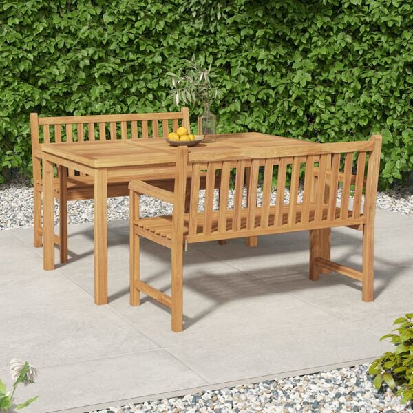 vidaXL Garden Dining Set Natural Teak