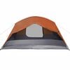 vidaXL Family Tent with Porch 6-Person Gray and Orange Waterproof