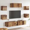 vidaXL TV Cabinet Set Set of 7 Old Wood Engineered Wood Medium