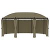 vidaXL Gazebo with Curtains 204.7x137.4x100.4" Taupe 1.97 oz/ft²