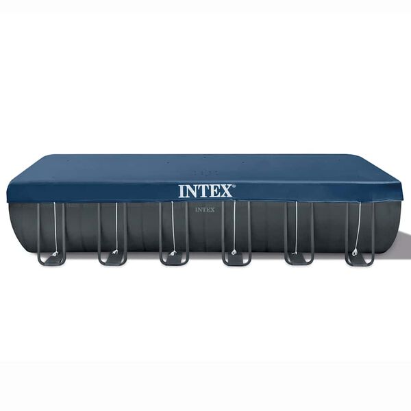 INTEX Above Ground Pool Grey Steel frame Large Durable