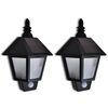 vidaXL Outdoor Wall Light Black ABS Solar