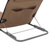 vidaXL Beach Chair Set of 2 Brown Powder-coated steel and 100% polyester