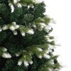 vidaXL Artificial Hinged Christmas Tree Green and white PVC, PE, Metal