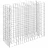vidaXL Gabion Raised Bed Silver Galvanized Steel 35.4x11.8x35.4 in