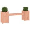 vidaXL Planter Bench Natural Wood Solid Douglas Wood Large Planters
