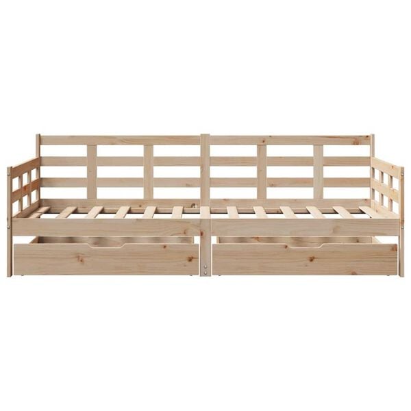 vidaXL Daybed Pinewood Solid pinewood 31.5x79 in