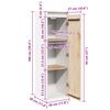 vidaXL Wall Cabinet Set of 2 White Solid Pine Wood Medium Wall Cabinet