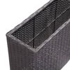vidaXL Garden Raised Bed Black Poly rattan and zinc 35.4 x 7.9 x 15.7 in