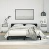 vidaXL Bed Frame With Headboard Black Faux leather, plywood, engineered wood
