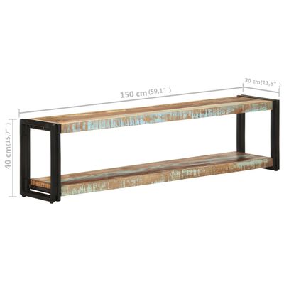 vidaXL TV Stand 59.1"x11.8"x15.7" Solid Wood Reclaimed