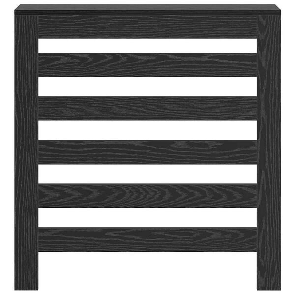 vidaXL Radiator Cover Black Oak 30.71 x 7.87 x 32.28 in
