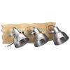 vidaXL Wall Lamp Silver and Brown Iron and Solid Mango Wood Medium