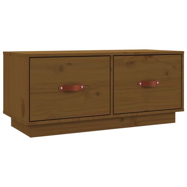 vidaXL TV Cabinet Honey Brown Solid Pine Wood Medium TV Cabinet