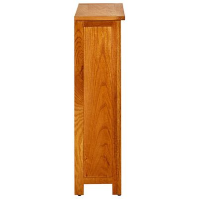 vidaXL 3-Tier Bookcase 27.6"x8.9"x32.3" Solid Oak Wood