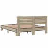 vidaXL Bed Frame Sonoma oak Engineered wood, metal, plywood Double