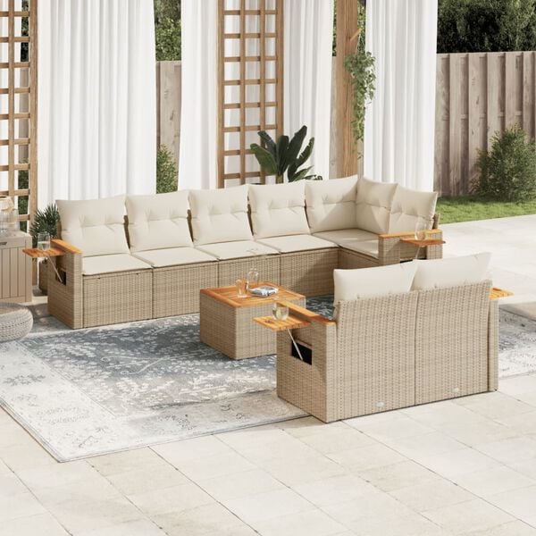 vidaXL Garden Sofa Set Beige