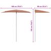 vidaXL Garden Parasol Terracotta Fabric (100% polyester), Steel