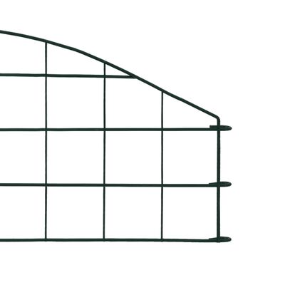 vidaXL Arched Garden Fence Set 30.4"x10.2" Green