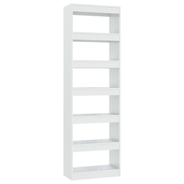 vidaXL Book Cabinet High Gloss White Engineered Wood 78.0 in tall