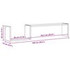 vidaXL Wall Shelf Set of 2 High Gloss White Engineered Wood Medium