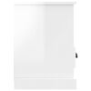 vidaXL TV Cabinet High gloss white Engineered wood Medium Storage