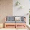 vidaXL Corner Sofa Grey, Natural Wood