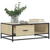 vidaXL Coffee Table Sonoma Oak Engineered wood, metal Compact