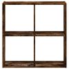 vidaXL Bookcase Smoked oak Engineered wood Medium Bookcase Rectangular