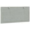 vidaXL Headboard Cushion Light Grey Velvet (100% polyester) Twin