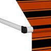 vidaXL Retractable Awning Orange and brown Polyester with PU coating, Steel