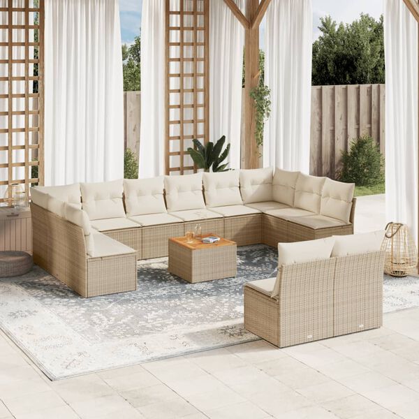 vidaXL Garden Sofa Set Beige
