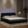 vidaXL Bed Frame Black Velvet, Metal, Solid pine wood, Plywood King Size