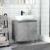 vidaXL Bathroom Cabinet Concrete Gray Engineered Wood, Iron Medium