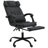vidaXL Reclining Office Chair Black Faux leather, metal, plywood