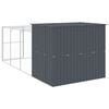 vidaXL Dog House Anthracite Galvanized Steel Tough Dog House