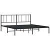 vidaXL Bed Frame Black Powder-Coated Steel Full Bed Frame Rectangular