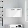 vidaXL Wall Cabinet White Engineered Wood 23.6 in Wide Wall Cabinet