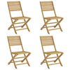 vidaXL Garden Chair Set of 4 Garden Chair Wooden Garden Chair