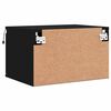 vidaXL Wall-Mounted Bedside Cabinet Set of 2 Black Engineered wood