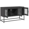 vidaXL TV Cabinet Black Cold-rolled Steel 39.6 x 15.4 x 23.8 in