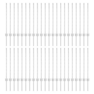 vidaXL Fence Post 44 pcs Silver 47.24 in Steel