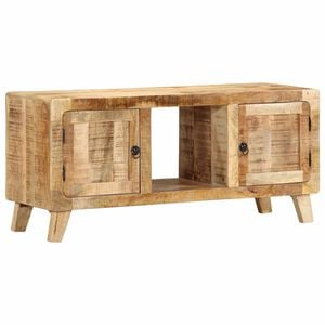 vidaXL TV Cabinet Rough Mango Wood Solid rough mango wood